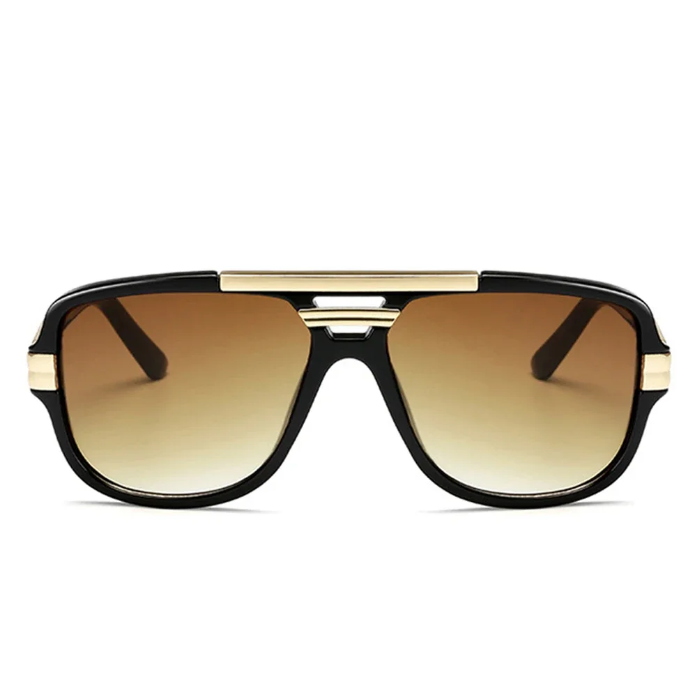Lunettes de soleil carrées vintage pour hommes et femmes – Salons de créateurs classiques avec lentille miroir