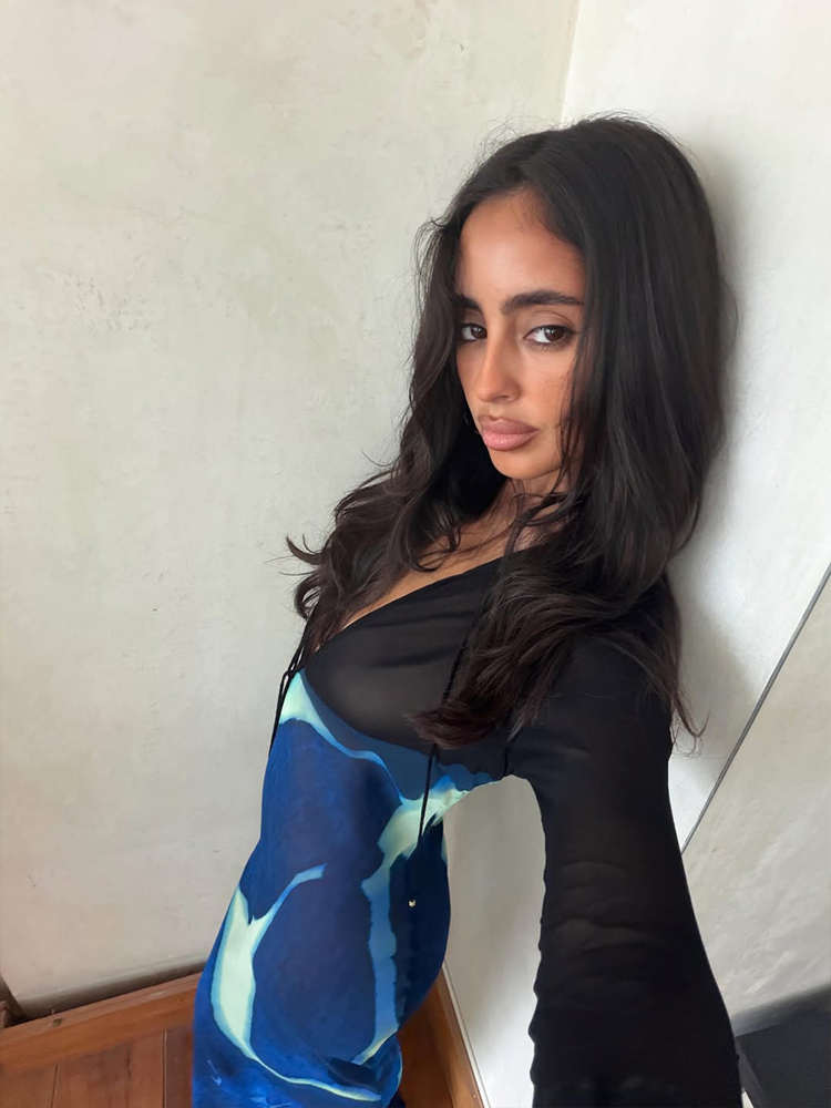 HUHUGIRL – robe longue en maille patchwork avec manches, col en v profond, style plage décontracté et sexy pour femmes, chic, mode, douce et ajustée