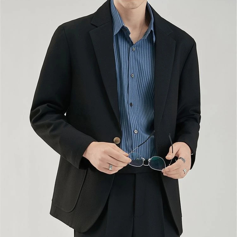 Ensemble de tenue 2 pièces pour hommes, couleur unie, tendances pour jeunes, Costumes, pantalons de cérémonie, Costumes et blazers complets pour hommes, vêtements classiques élégants