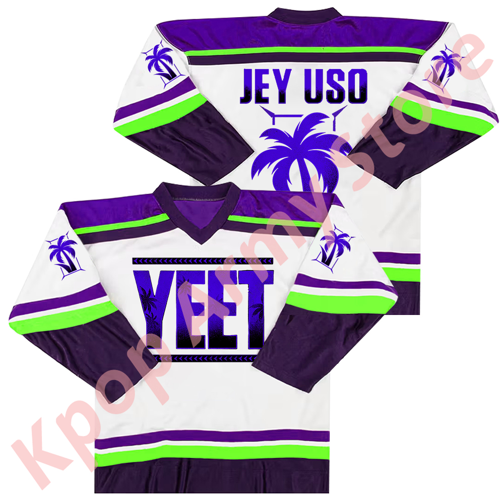 Jey Uso Yeet Logo Merch Jersey pour hommes et femmes, T-shirt à manches longues, Cosplay, Mode décontractée, PVD