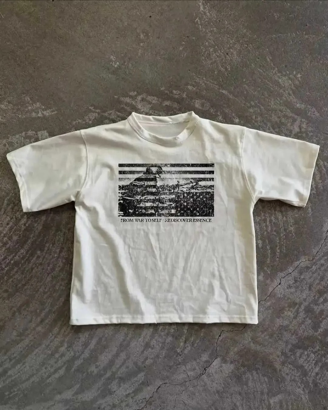 T-shirt imprimé rétro Hip Hop Harajuku, T-shirt grande taille style streetwear pour homme, haut décontracté Y2K, vêtements pour homme