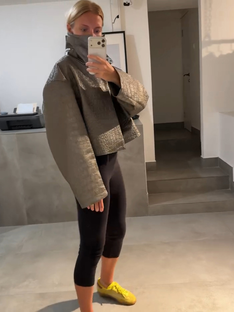 Cardigan décontracté pour femme en maille à imprimé cachemire, col en V, taille nouée, manches longues, style portefeuille, coupe ample, veste en maille, collection automne 2026, manteau pull pour femme