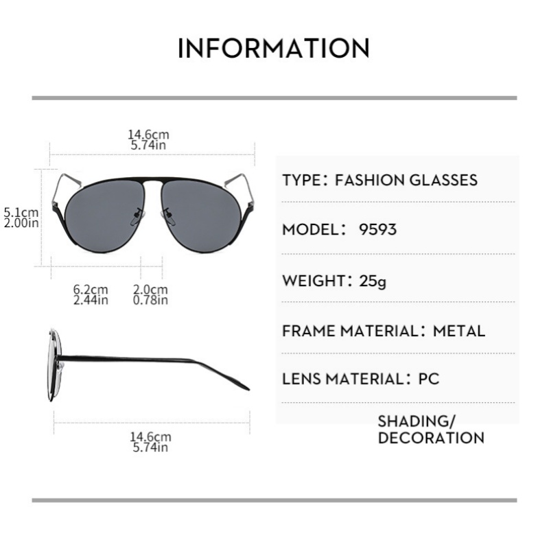 Lunettes de soleil rondes de luxe Anti UV400 Lunettes de mode pour les voyages à la plage - Lunettes de soleil de créateur unisexes