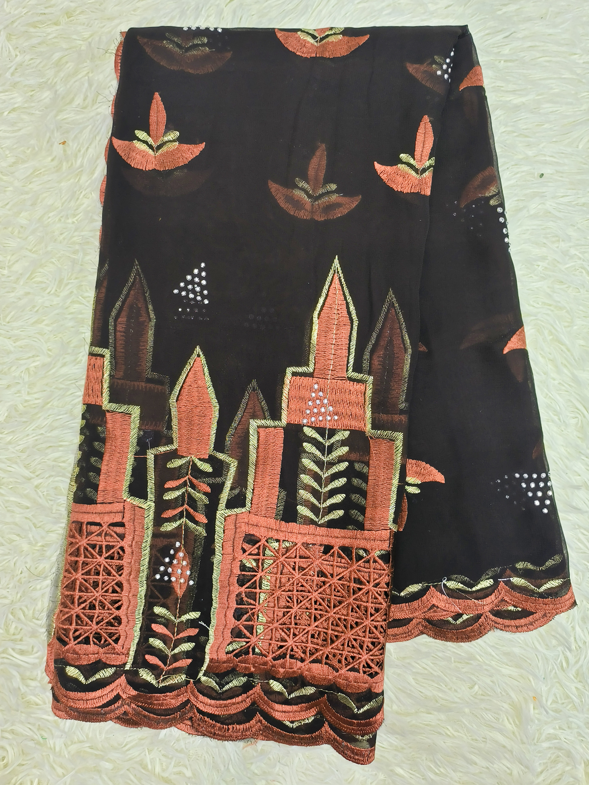 Femmes africaines écharpe châle en mousseline de soie Hallow Out broder Hijabs mode musulmane foulard turquie inde châle pour les femmes arabe 8 pièces