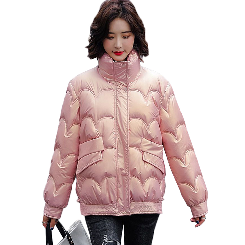 Doudoune brillante pour femme, manteau en coton rembourré, parkas optiques chaudes, vêtements d'extérieur pour femmes, hiver, nouveau, 2023