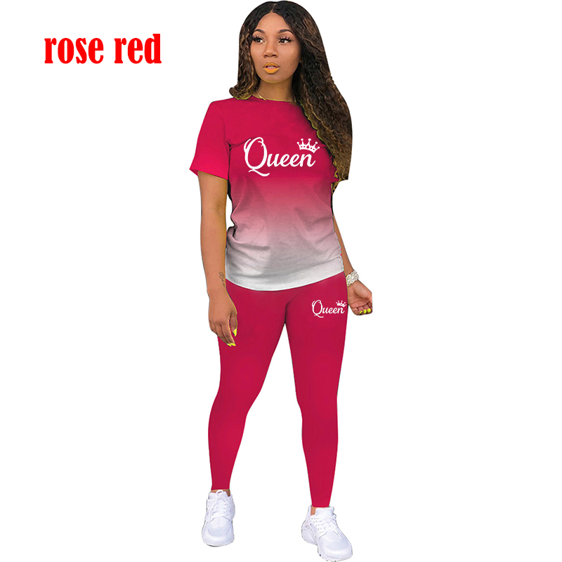 T-shirt et pantalon à manches courtes et col rond pour femme, ensemble 2 pièces, décontracté, Patchwork, à la mode, été