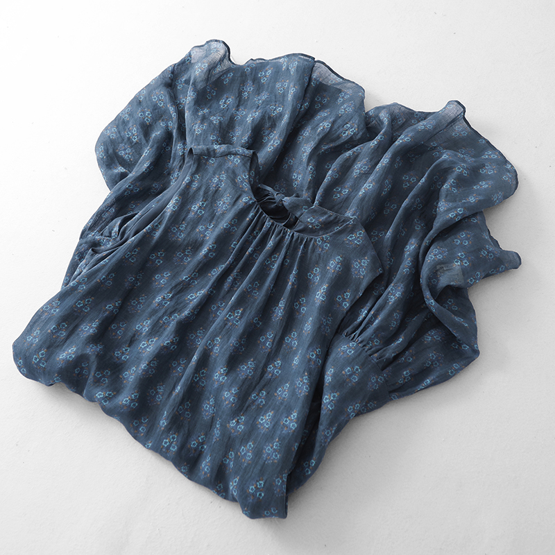 Robe longue rétro à imprimé floral pour femme, sans manches, taille haute, coupe ample, style décontracté, en mélange de coton J271