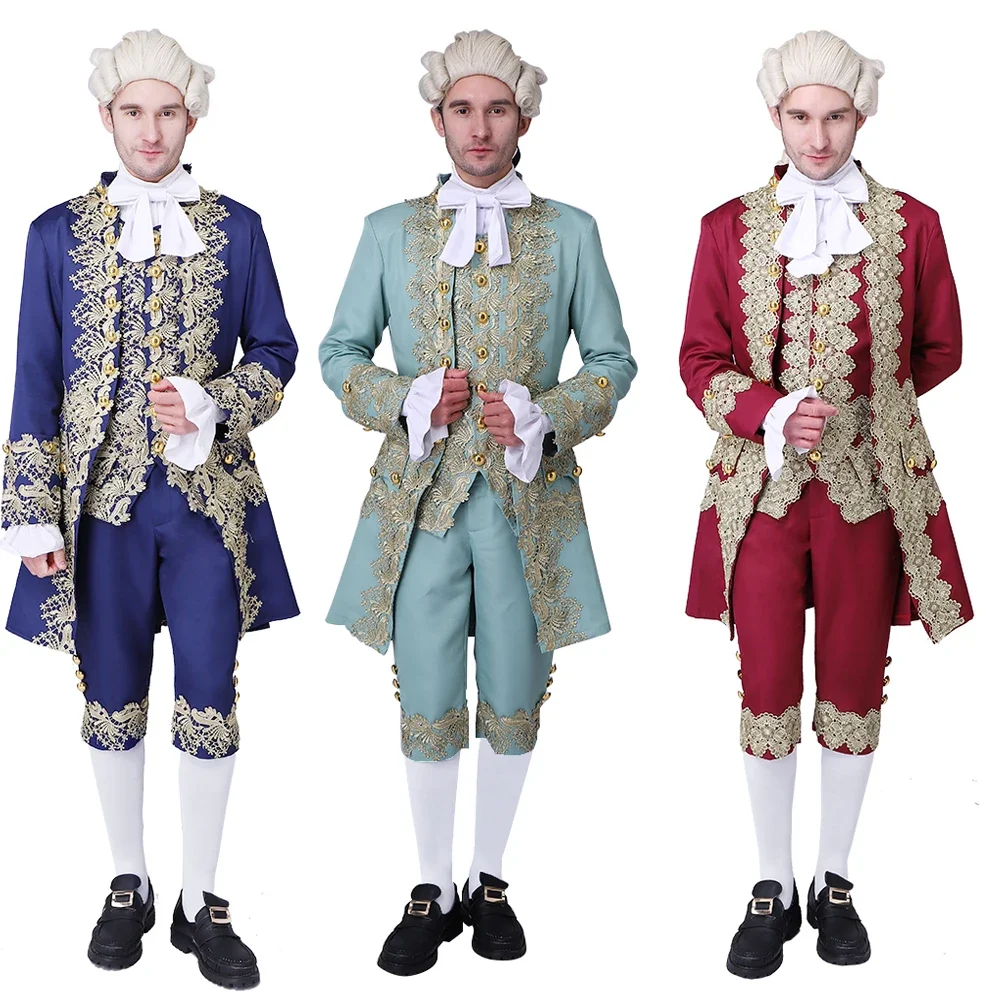 Regency Tailcoat pour homme, veste victorienne, Marie Antoinette, costume imbibé, tenue de fête d'Halloween, siècle participé