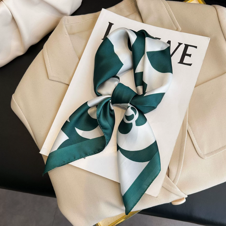 Foulards carrés en soie simples pour femmes, 70cm, Bandana en Satin imprimé, bandeau pour cheveux, châle, foulard, Hijab, cadeau de fête, nouvelle collection