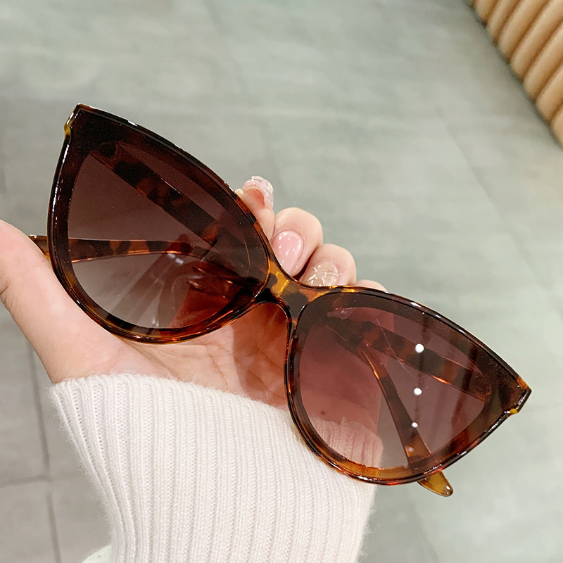 Grand Cadre Cat Eye lunettes de Soleil Femmes Nouveau Rétro Style Minimaliste Gradient Lunettes de Soleil Haute Qualité Lunettes UV400