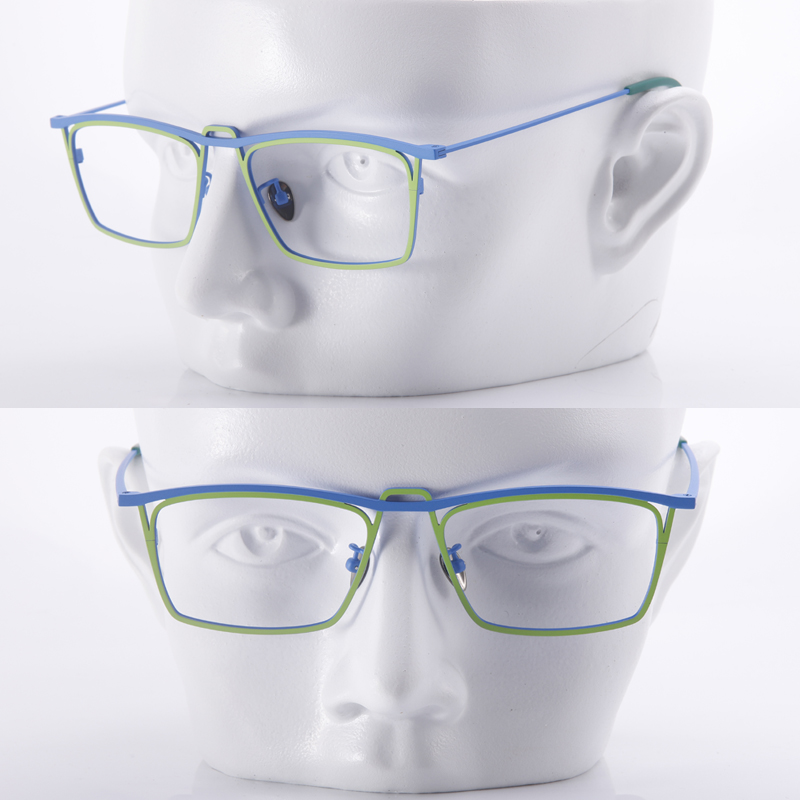 Carré hommes pur titane lunettes cadre nouvelles femmes fête coloré rétro optique Prescription lunettes lunettes myopes lunettes