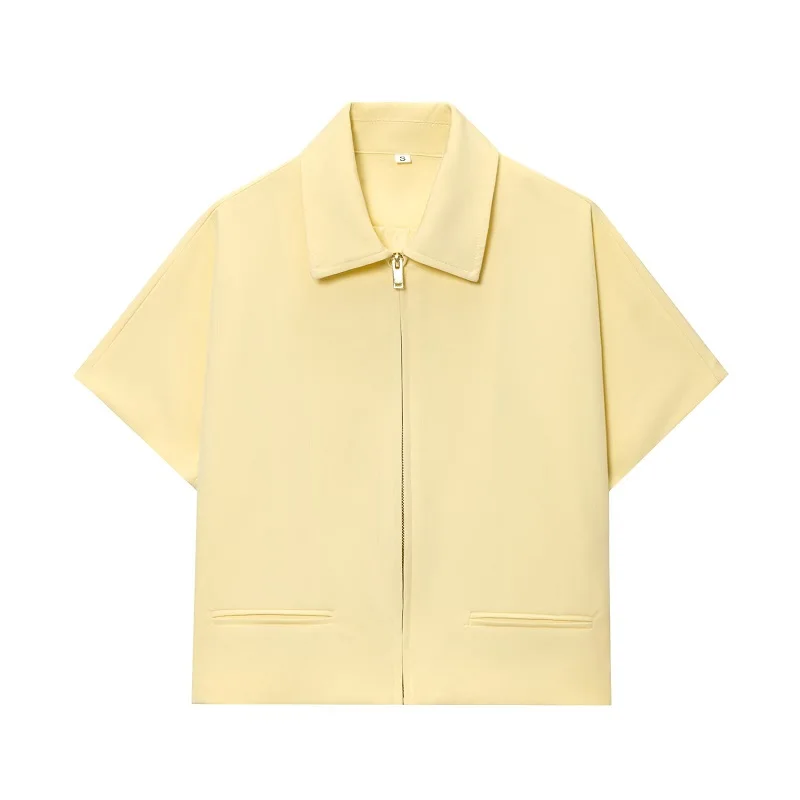 MUJER Veste courte femme manches courtes vestes universitaire pour femme été fermeture éclair nouveau en manteaux et vestes vêtements d'extérieur de vacances
