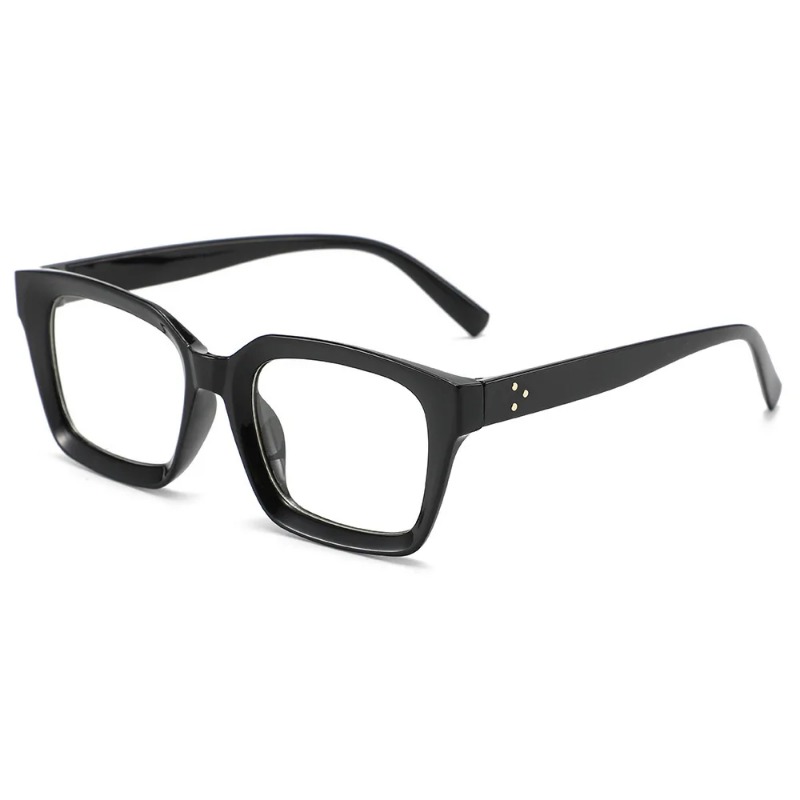 Monture de lunettes d'ordinateur vintage noire pour femmes et hommes, anti-lumière bleue, lunettes carrées bloquant la lumière bleue, lunettes optiques