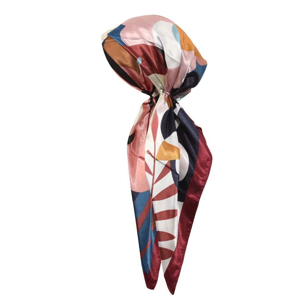 Turban imprimé léopard tendance, chapeau élégant en satin fin, foulard doux et respirant en soie pour femme, accessoires d'été