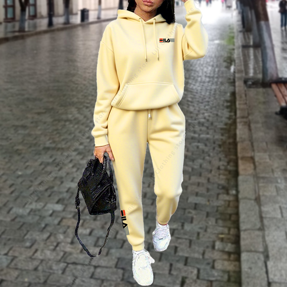 Survêtement femme sweat à capuche pantalon 2 pièces costume Sports d'hiver Jogging tenues mode rue vêtements de créateur pour femmes pantalon ensemble