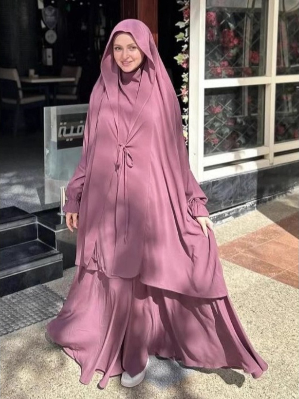 Eid musulman longue Khimar haut jupe 2 pièces ensemble femmes Abaya couverture complète Ramadan caftan Djellaba Musulman Ensembles vêtement de prière