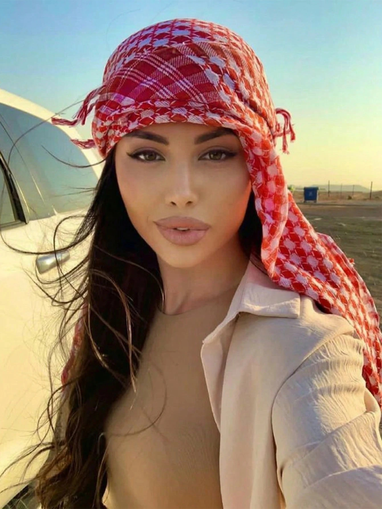 Foulard carré du désert, Protection solaire arabe, coupe-vent, unisexe, châle à pampilles, accessoires Abaya, voile Hijab pour femmes, à la mode