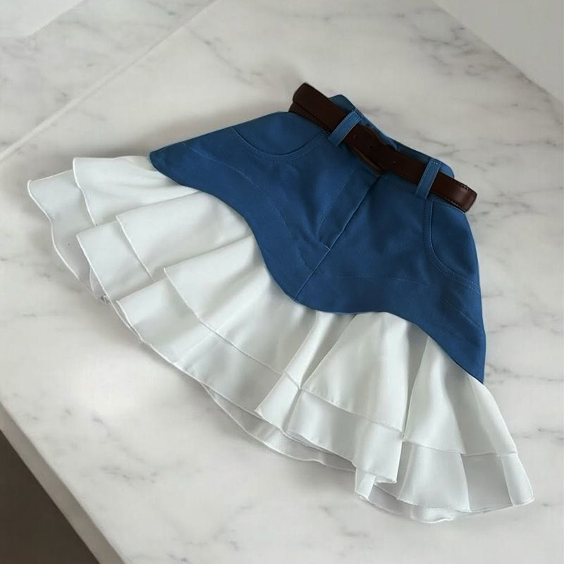 Jupe trapèze taille haute pour femme, plissée de haute qualité, élégante et tendance