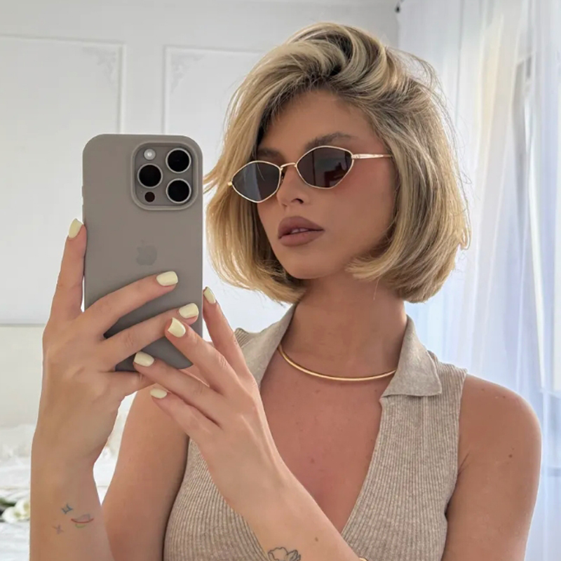Lunettes de protection mode femme petite monture polygone lunettes de soleil femmes marque concepteur métal cadre lunettes UV400 nuances