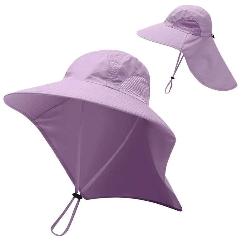 Chapeau de soleil à large bord avec protection du cou pour hommes et femmes, réglable, protection UPF 50+, chapeau de safari, randonnée, pêche
