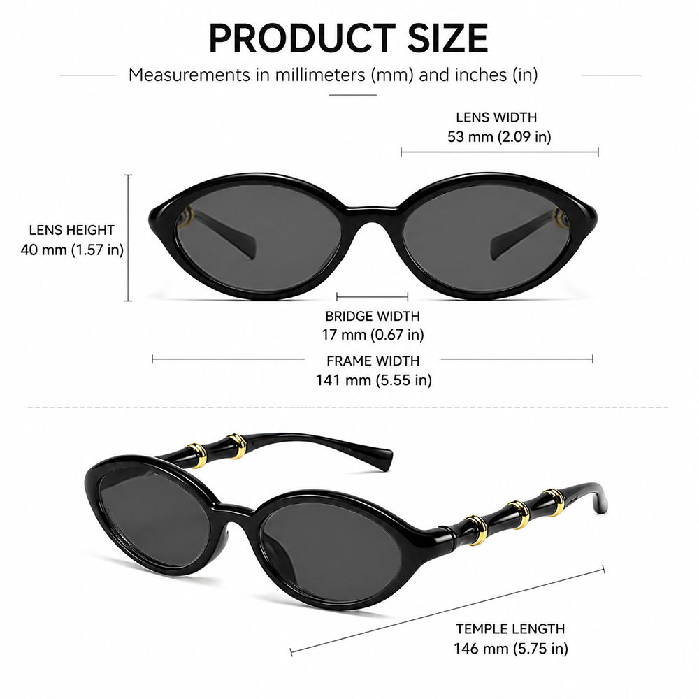 Nouvelles Lunettes de Soleil Ovales de Luxe 2026 pour Femme – Protection UV Rétro Tendance