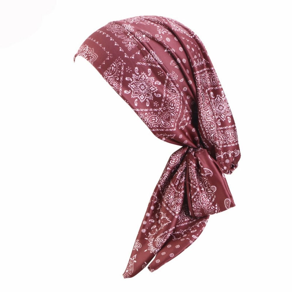 Turban de haute qualité à imprimé floral bohème, chapeau décontracté de printemps pour chimiothérapie, chapeau en coton coupe-vent, bandana pour femme, style ethnique