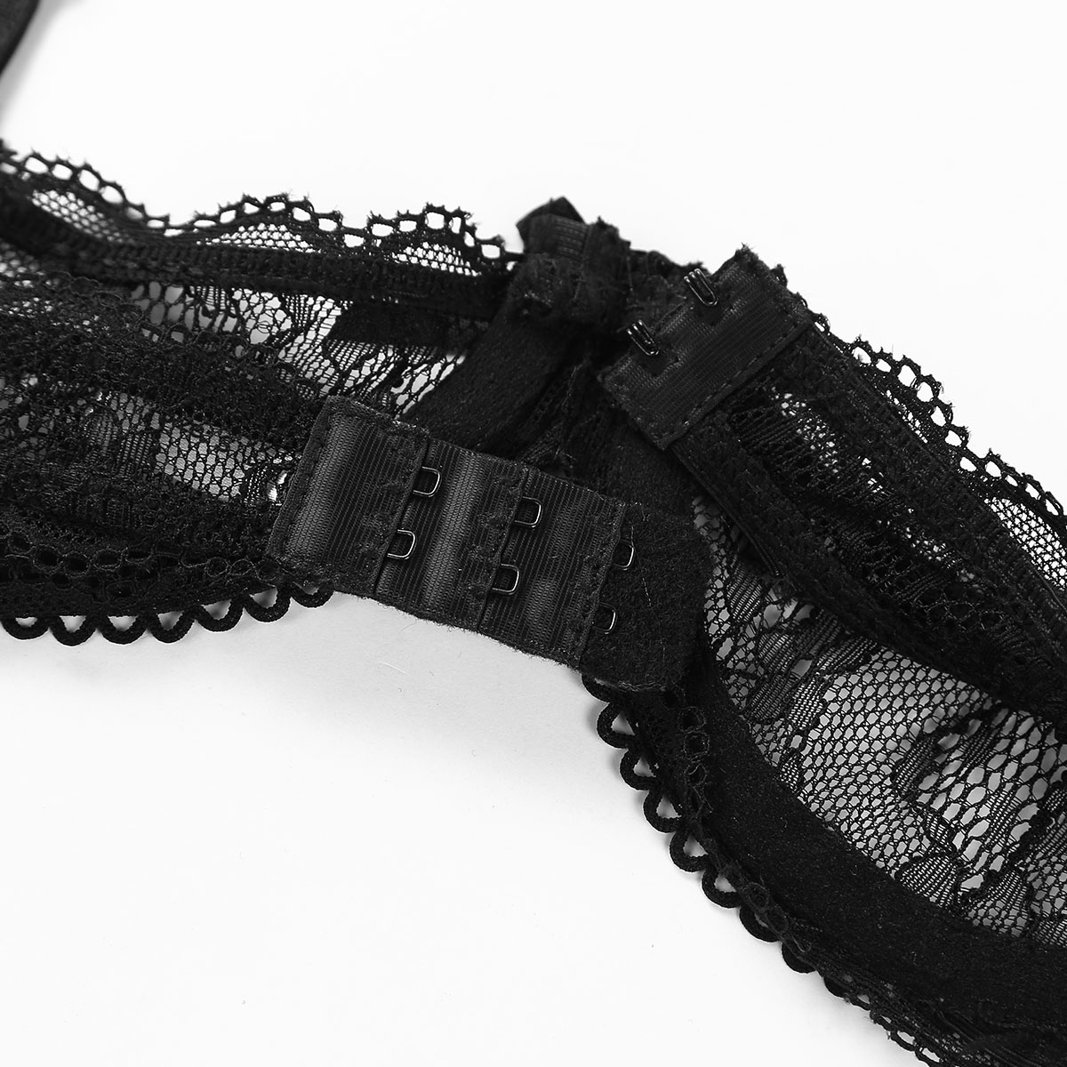 Femmes Sexy bonnets ouverts exposés mamelon soutien-gorge transparent dentelle Lingerie hauts bretelles réglables à armatures brassière sous-vêtements vêtements de nuit