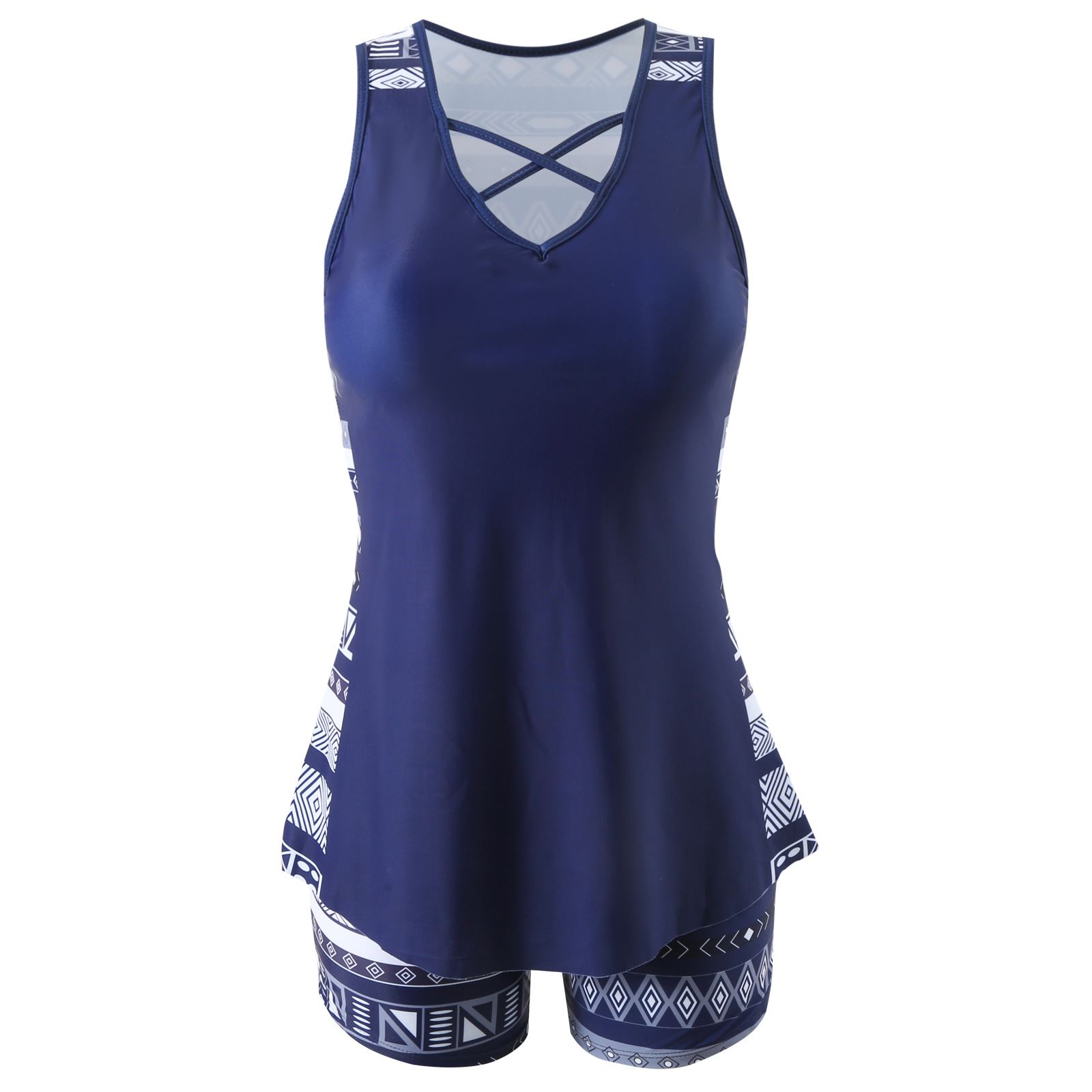 Nouveau Tankini de plage à séchage rapide pour femme 2026 – Gilet décontracté cache-maillot en polyester à motif floral – Maillot de bain
