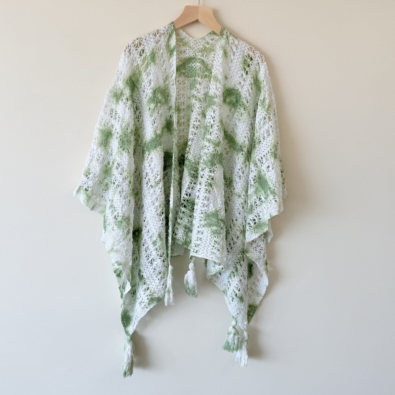Cardigan ouvert sur le devant de style ethnique pour femmes, châle d'été pour climatisation, couverture de plage pour voyage.
