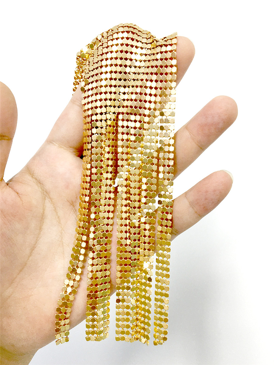 Écharpe à paillettes en métal brillant pour femme, pompon, design simple, écharpe de couverture patchwork, fête, boîte de nuit, accessoires de bijoux chics, nouveau, 2024