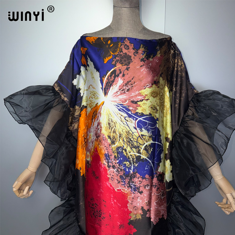 Robe Kaftan Rétro WINYI, Style Moyen-Orient Ample pour Femmes Musulmanes, Vêtement de Soirée de Luxe Dubaï, Abaya de Vacances pour Femme
