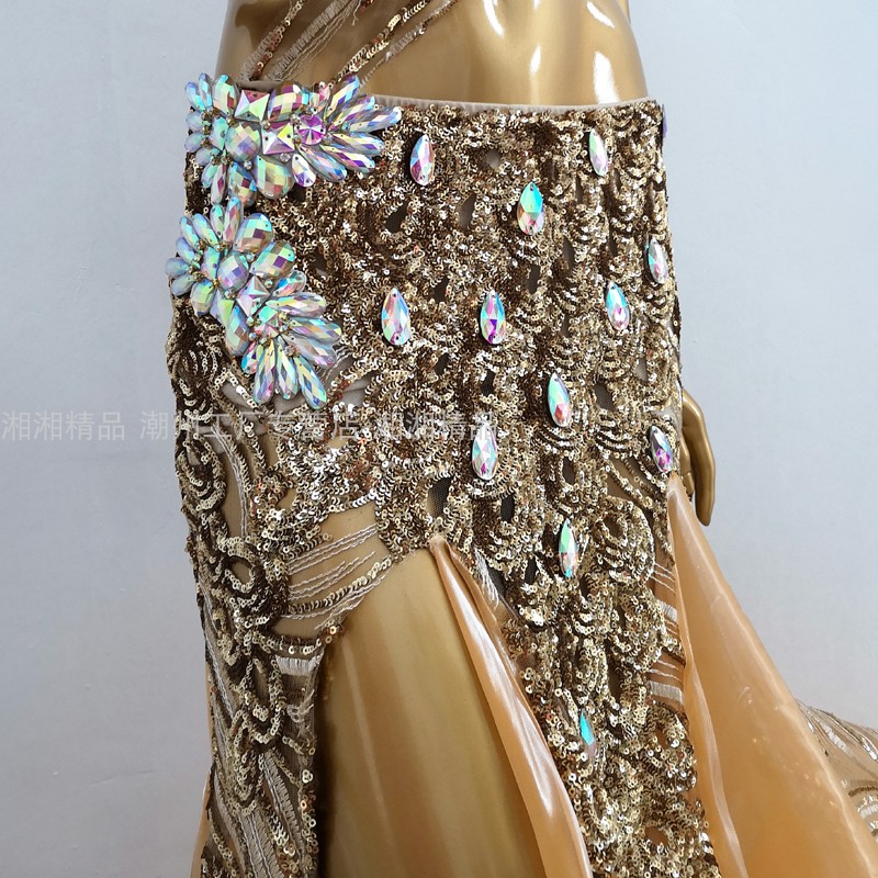 Ensemble de Costumes de concours de danse du ventre pour femmes, vêtements de spectacle de danse du ventre, costume de danse du ventre, tenue orientale personnalisée