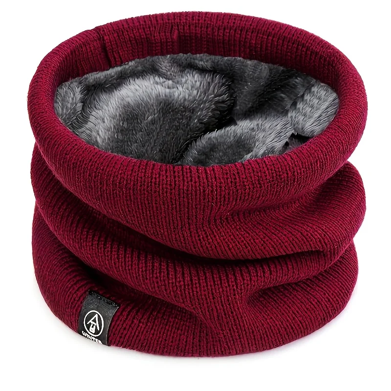 Écharpe chauffe-cou d'hiver doublée polaire, guêtre coupe-vent, isolation thermique douce pour hommes et femmes, accessoire cadeau d'halloween et de noël