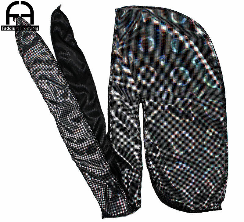 InjDuRag Doo Rag pour hommes, Turban coloré, Bandanas soyeux, Vêtements de sauna au laser, Chapeau 7,5, Accessoires pour cheveux, Nouveau