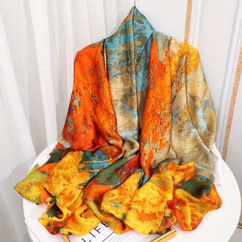 Mode 180x90 cm Satin foulard en soie femmes de luxe grand châle enveloppement musulman Hijab bandeau plage étoles femme Bandana Foulard Turban