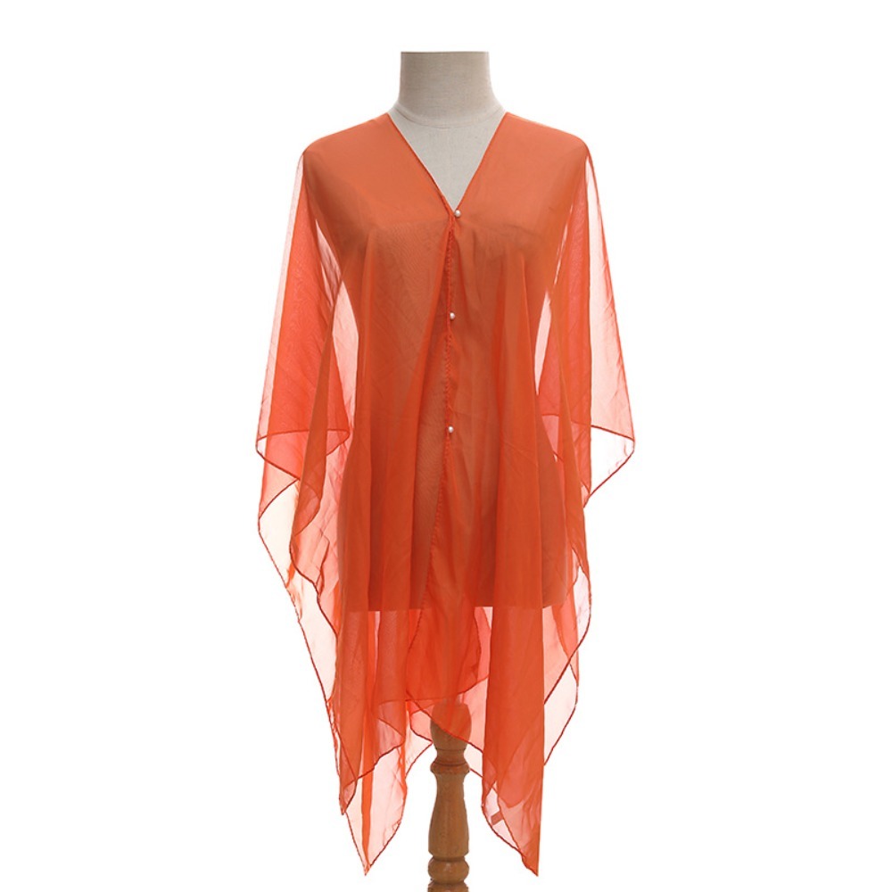 Nouveau couleur unie châle écharpe respirant luxe plage couvrir printemps résistant au soleil maillots de bain caftan haut femmes