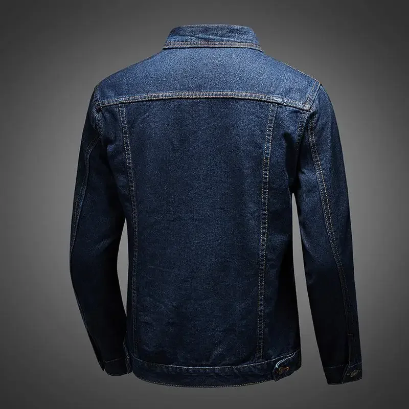 Vestes en jean coupe couvertes pour hommes, manteau en jean bleu, cow-boy vintage, prix bon marché, designer, hiver, automne