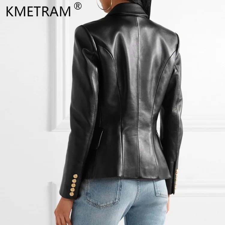 Vestes en cuir véritable pour femmes, haut en peau de mouton véritable, manteau court pour femmes, vêtements Hurbike, nouvelle mode, 2024