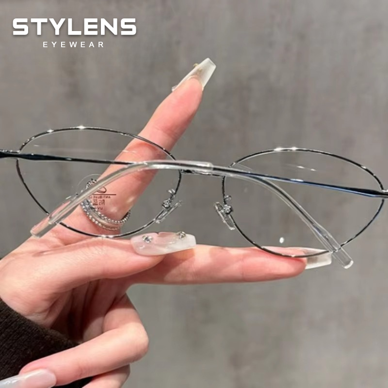 STYLENS Nouvelles lunettes de vue polyvalentes à monture ovale en métal, anti-rayonnement, pour femmes, idéales pour la lecture et la myopie