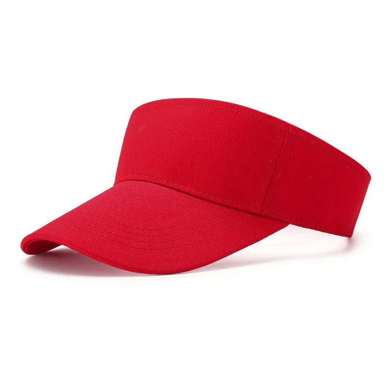 Chapeaux de soleil d'été en coton pour hommes et femmes, visière réglable, protection UV, haut africain solide, sport, tennis, golf, course à pied, crème solaire, casquette de baseball