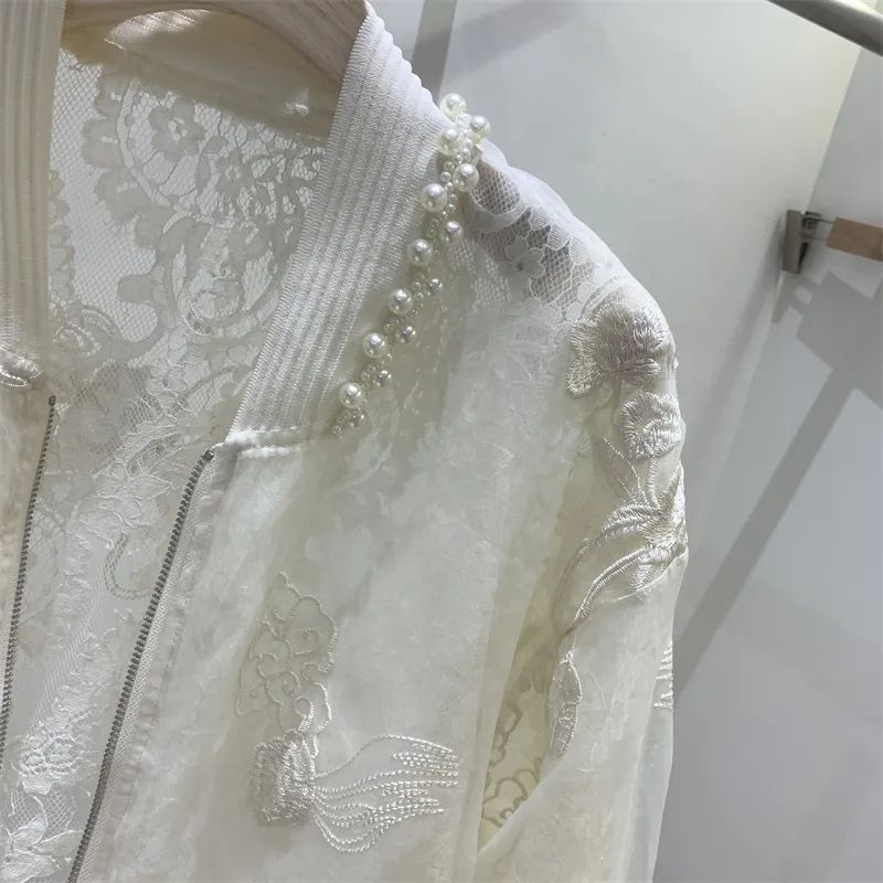 Cardigan brodé de perles d'ongles de style chinois, vestes à col rond, vêtements d'été, protection solaire, combinaison chic vintage, tout match, nouveau