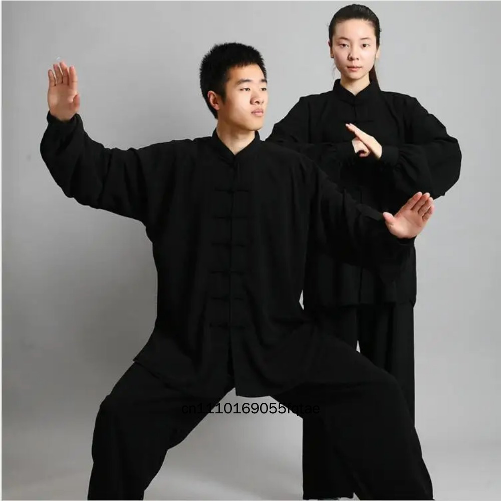 Nouvelle tenue traditionnelle chinoise de kung-fu pour hommes, uniforme de wushu à manches longues, costume de tai-chi, vêtements d'exercice d'arts martiaux doux et respirants
