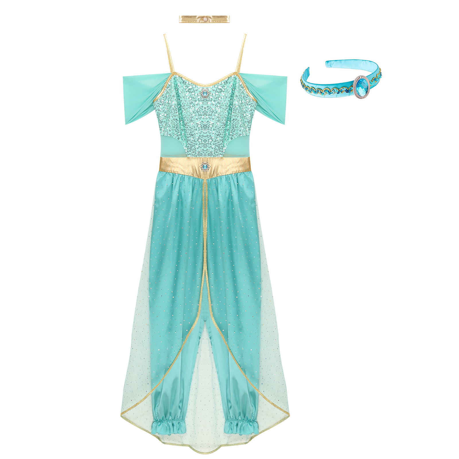 Costumes de princesse arabe pour femmes, tenue de soirée à thème Aladin, barboteuses en tulle à paillettes Jasmines, combinaison de danse du ventre, carnaval d'Halloween