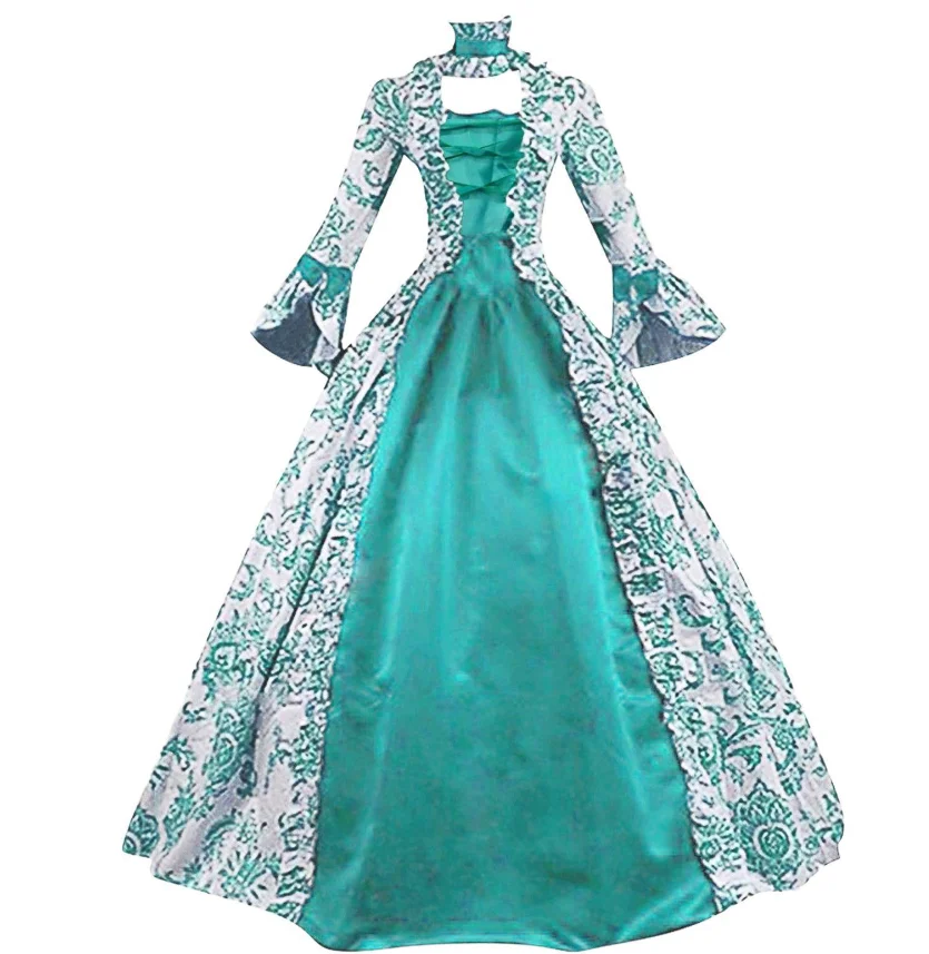 Grande taille femmes médiévale Marie Antoinette Cosplay Robe violet victorien fête Court Robe Renaissance gothique Robe florale