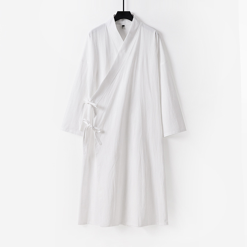Kimono Cardigan de grande taille pour hommes, Yukata Haori, longue robe de bain, vêtements traditionnels japonais, Costume de samouraï ample en coton et lin