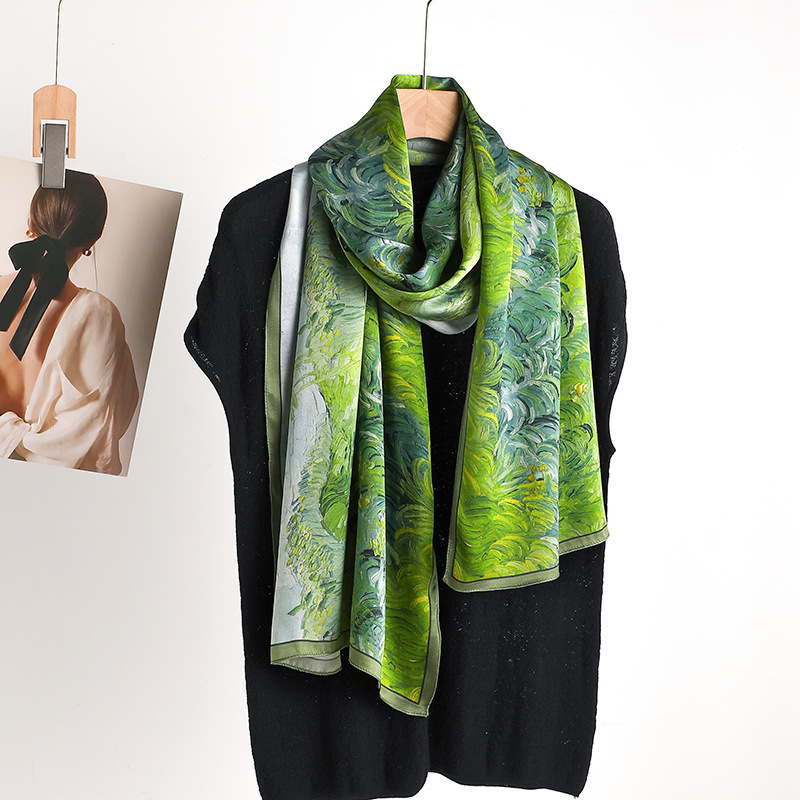 Écharpe en soie 100% véritable de marque de luxe 2026, châles et étoles de créateur pour femmes, foulards d'hiver doux et élégants de Hangzhou, pashmina, hijab pour femme