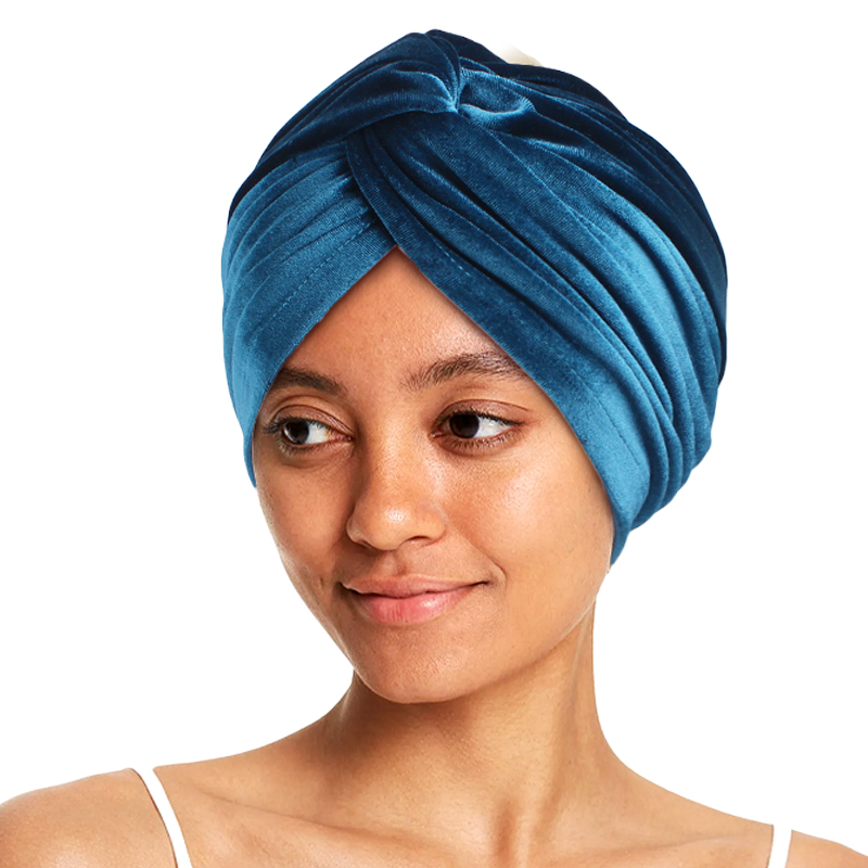 Nouveau femmes musulmanes velours Turban chapeau doux extensible croix torsion casquette Bandana bandeau chimio bonnet écharpe islamique tête enveloppement