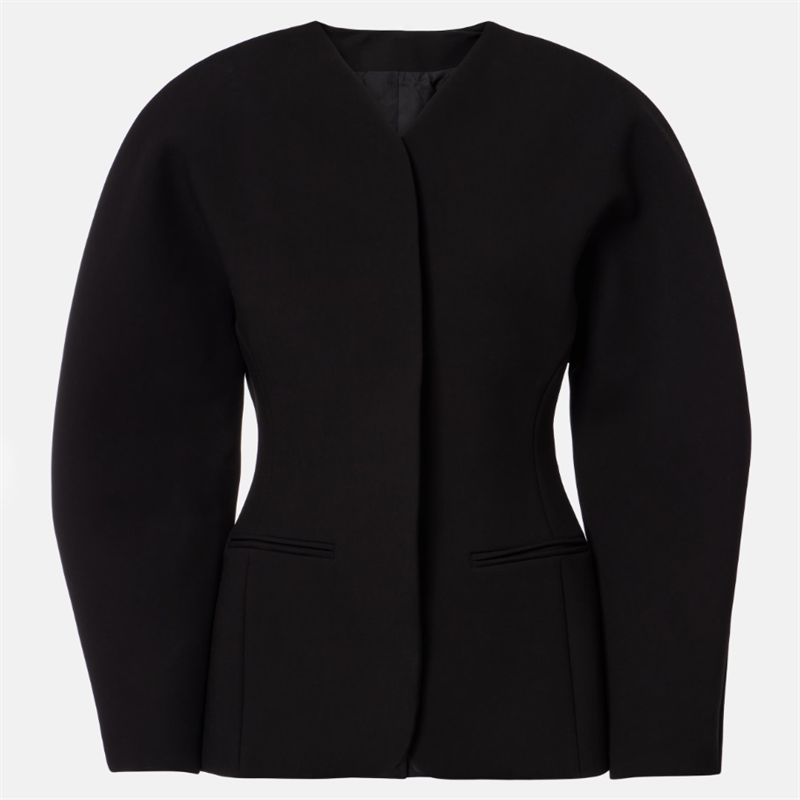 Veste femme nouveau automne 2025 simple boutonnage mince haut à manches longues manches sur les épaules col en v veste de costume femme manteau femme