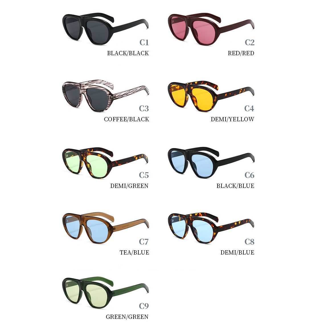 Lunettes de soleil de marque de luxe pour femmes et hommes, style pilote, nouvelle collection 2026, lunettes de soleil vintage, punk, surdimensionnées, grande monture, lunettes de soleil UV400