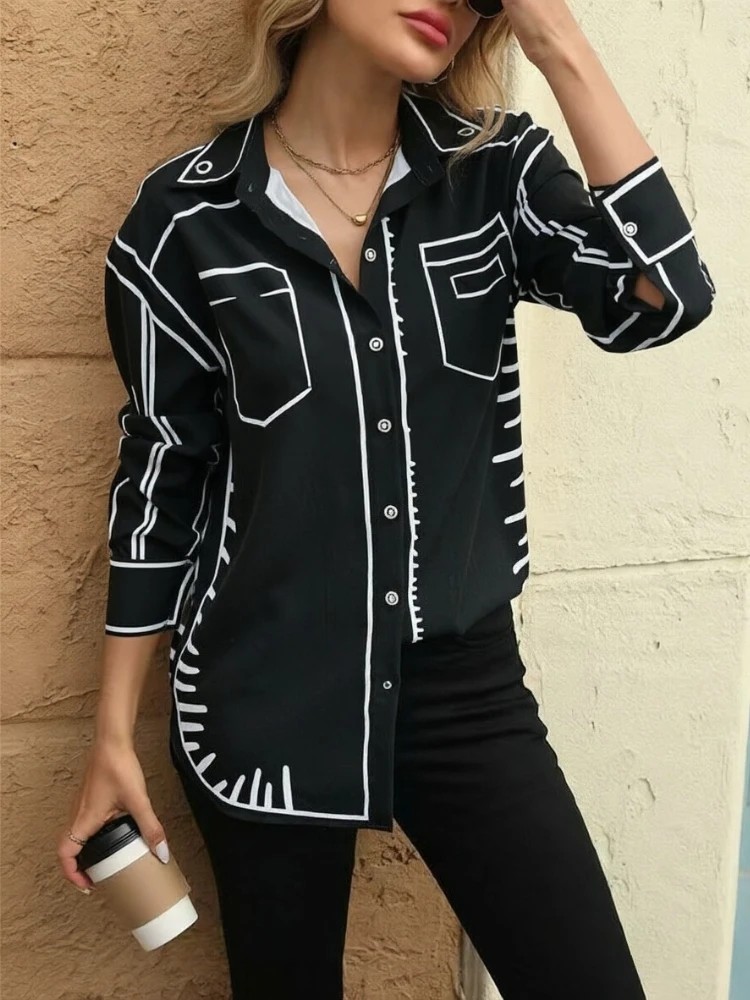 Chemises imprimées tendance pour femmes, nouvelles blouses chics pour femmes, hauts printemps-été, Blusas Mujer